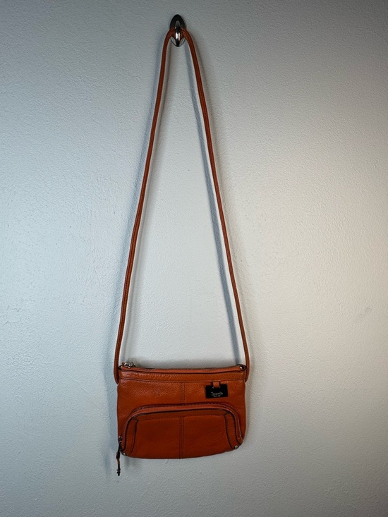 Tignanello Handbags - Tignanello Orange Pebbled Leather Crossbody Bag